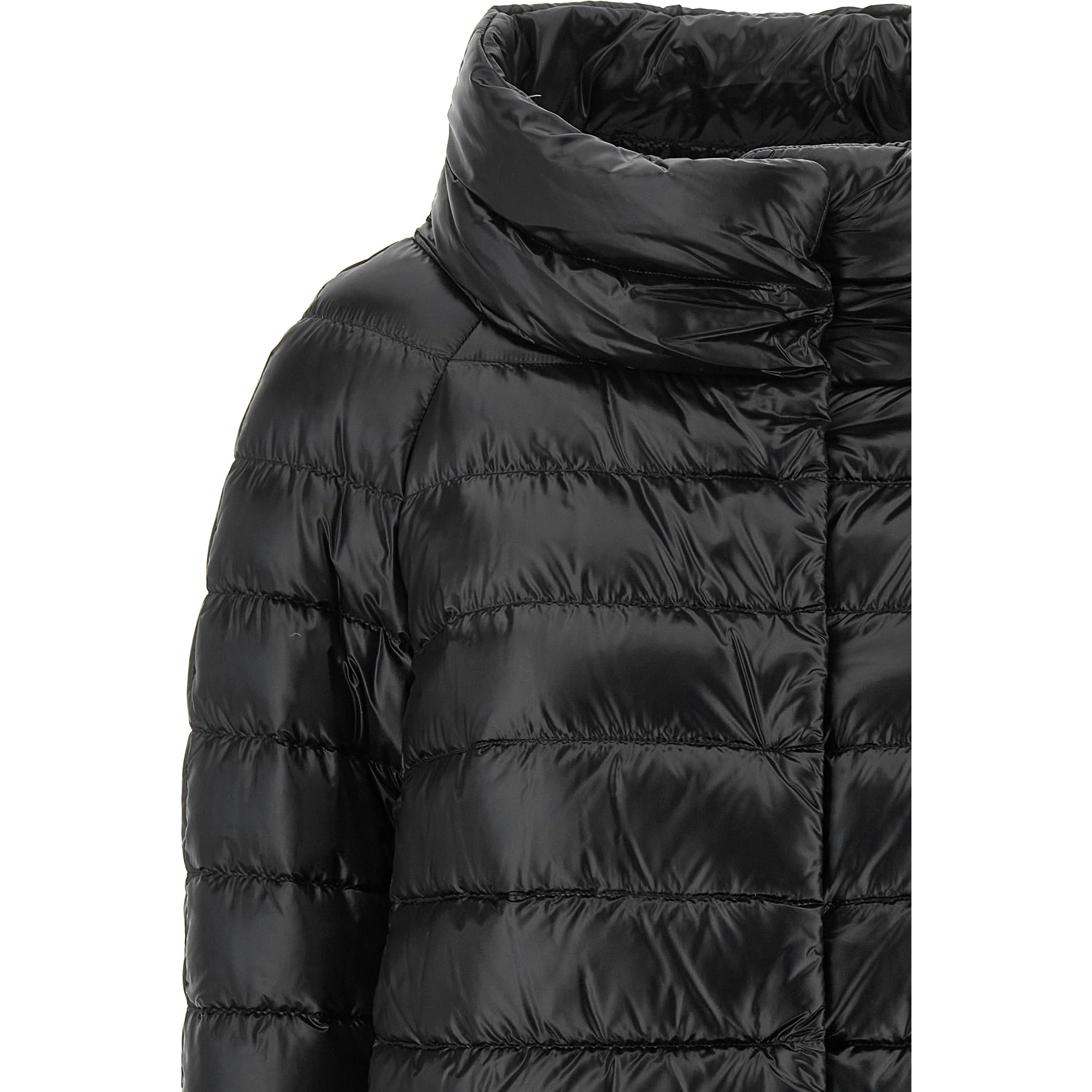 Black Polyamide Full-Length Jacket