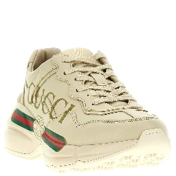 White Calfskin Chunky Sneakers
