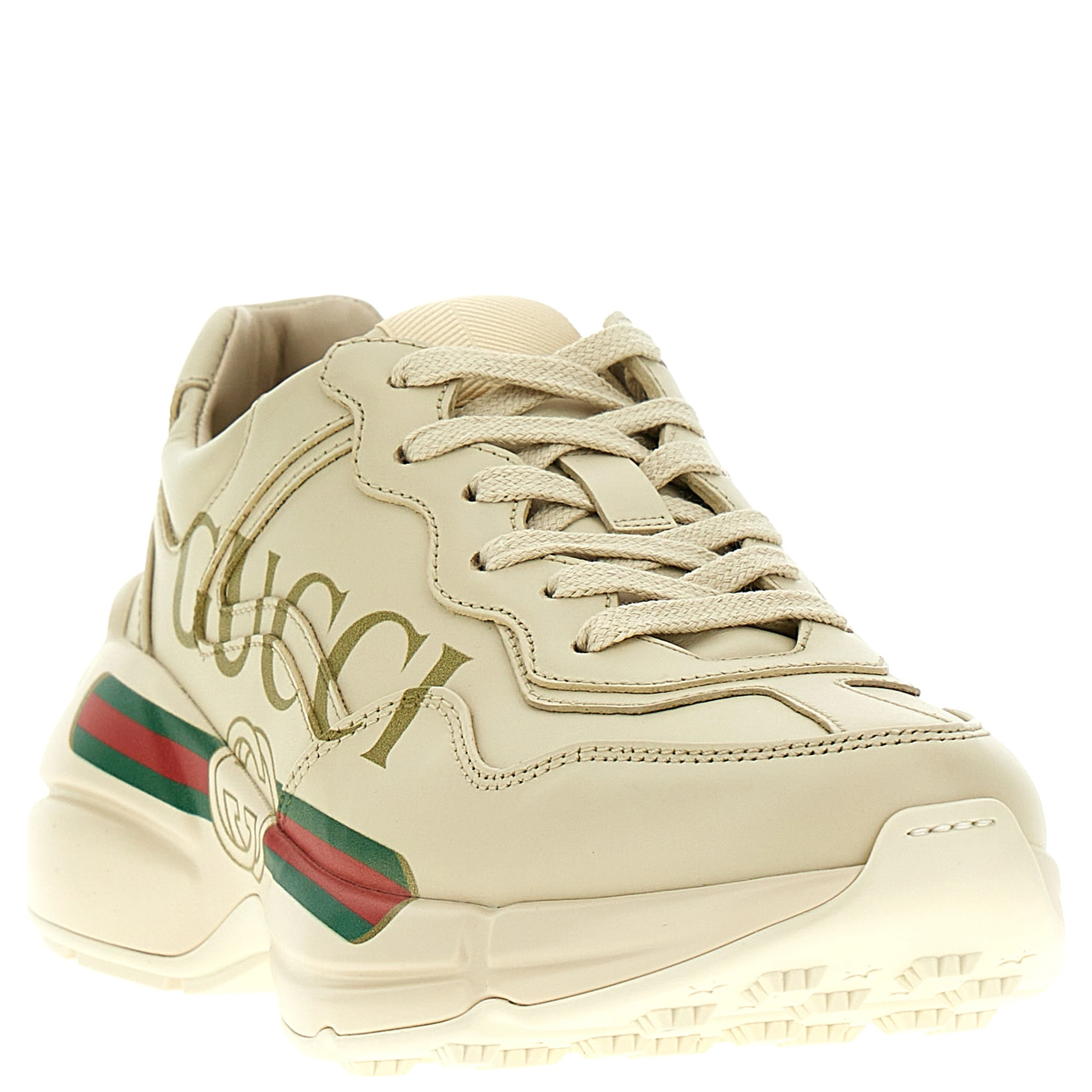 White Calfskin Chunky Sneakers