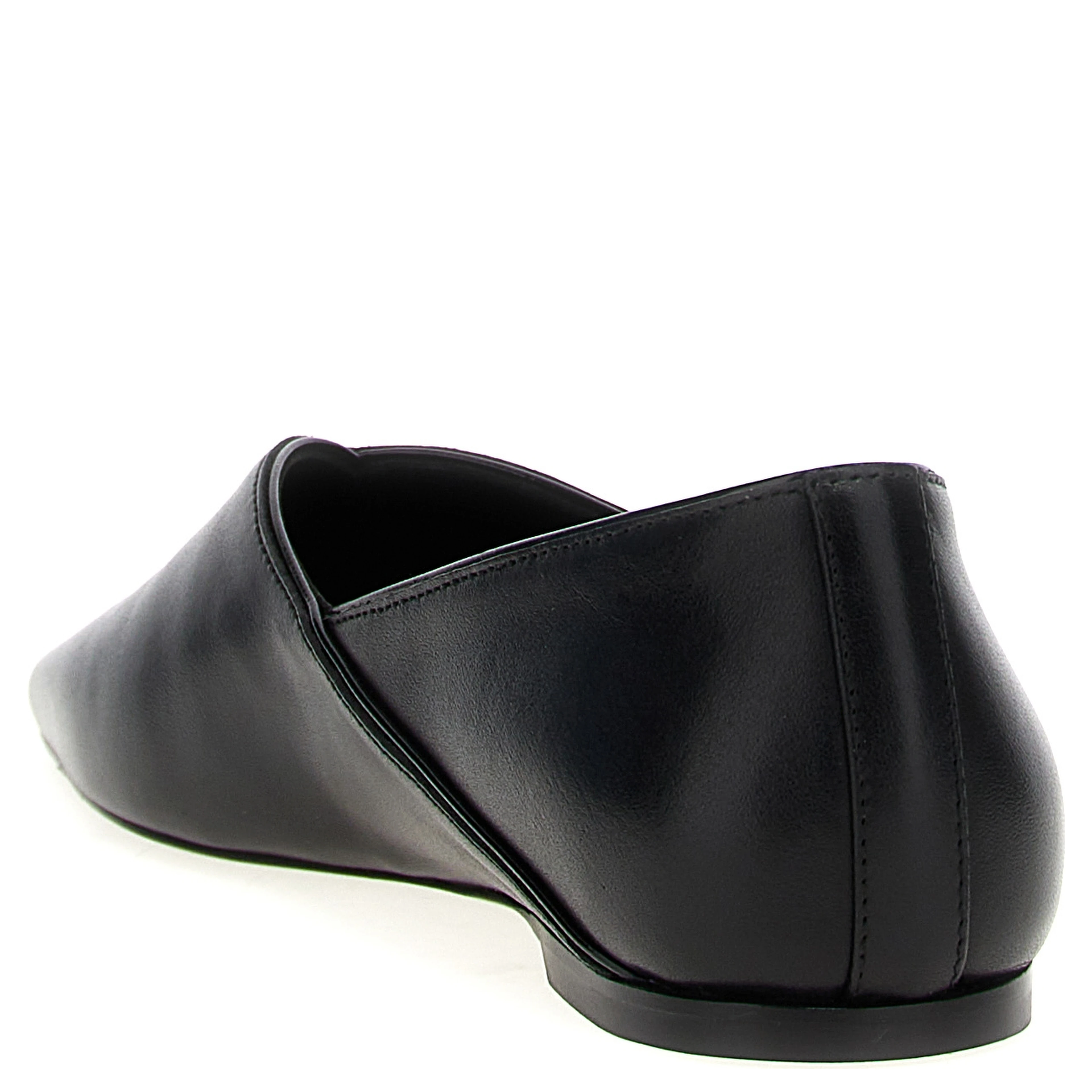 Black Calfskin Ballet Flats