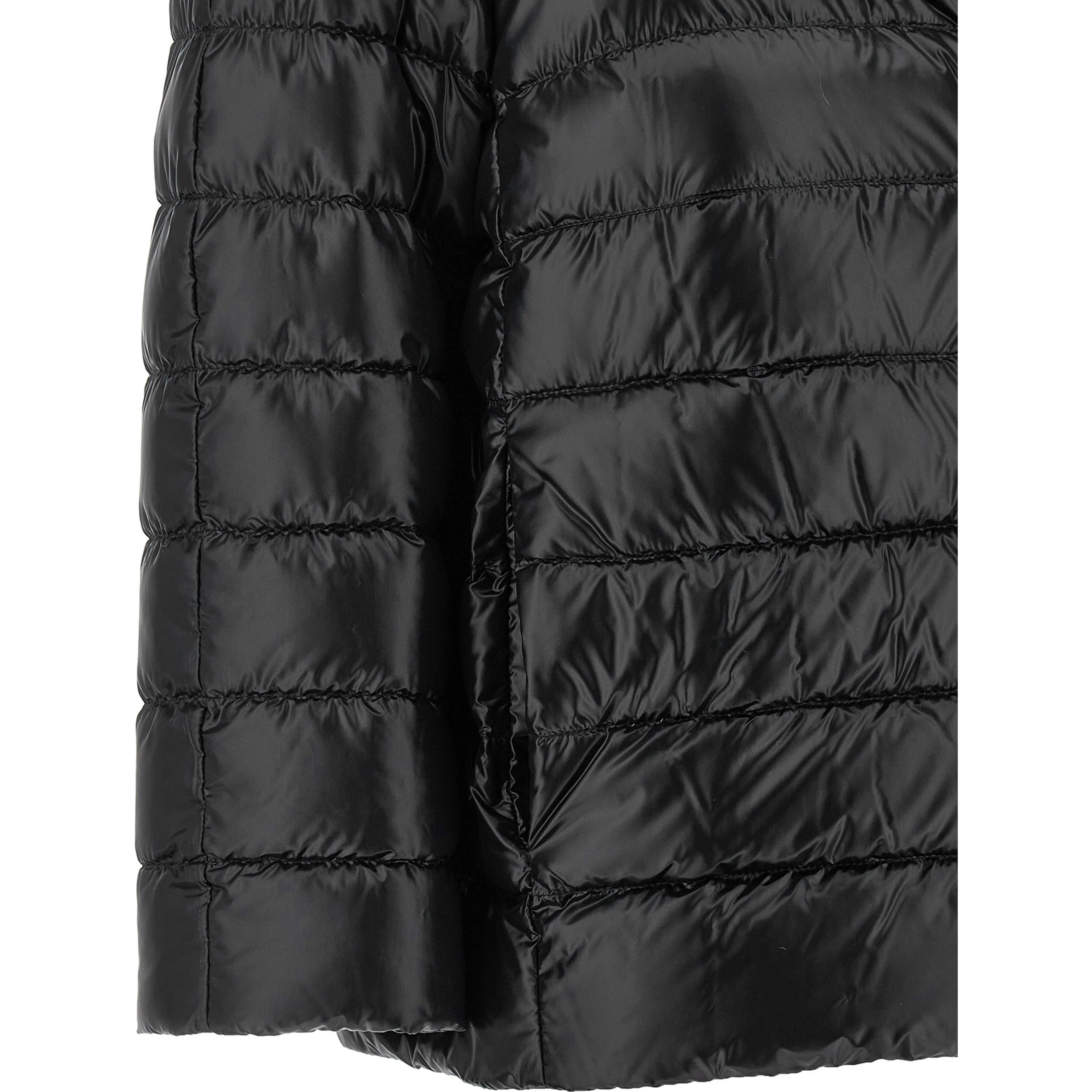 Black Polyamide Full-Length Jacket