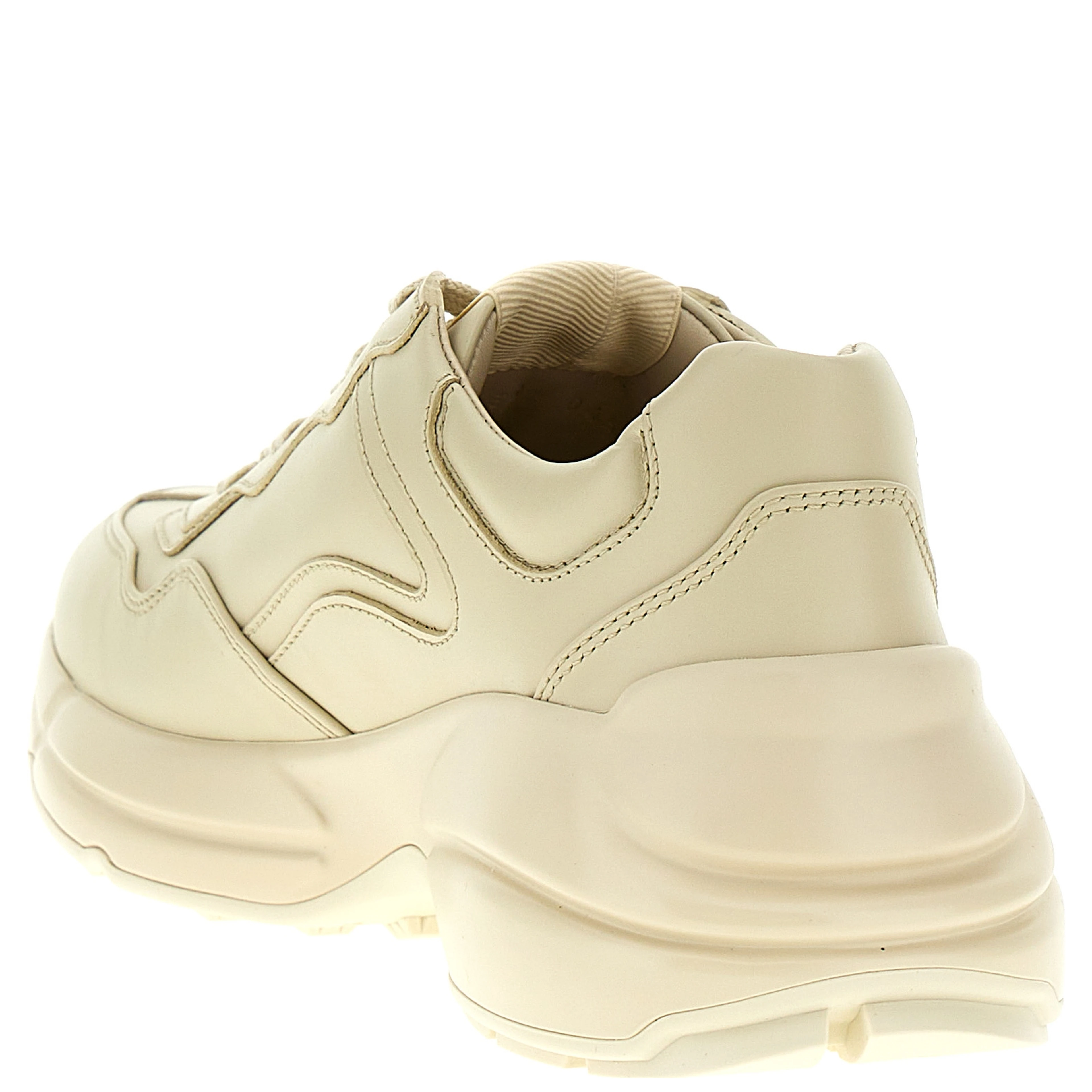 White Calfskin Chunky Sneakers