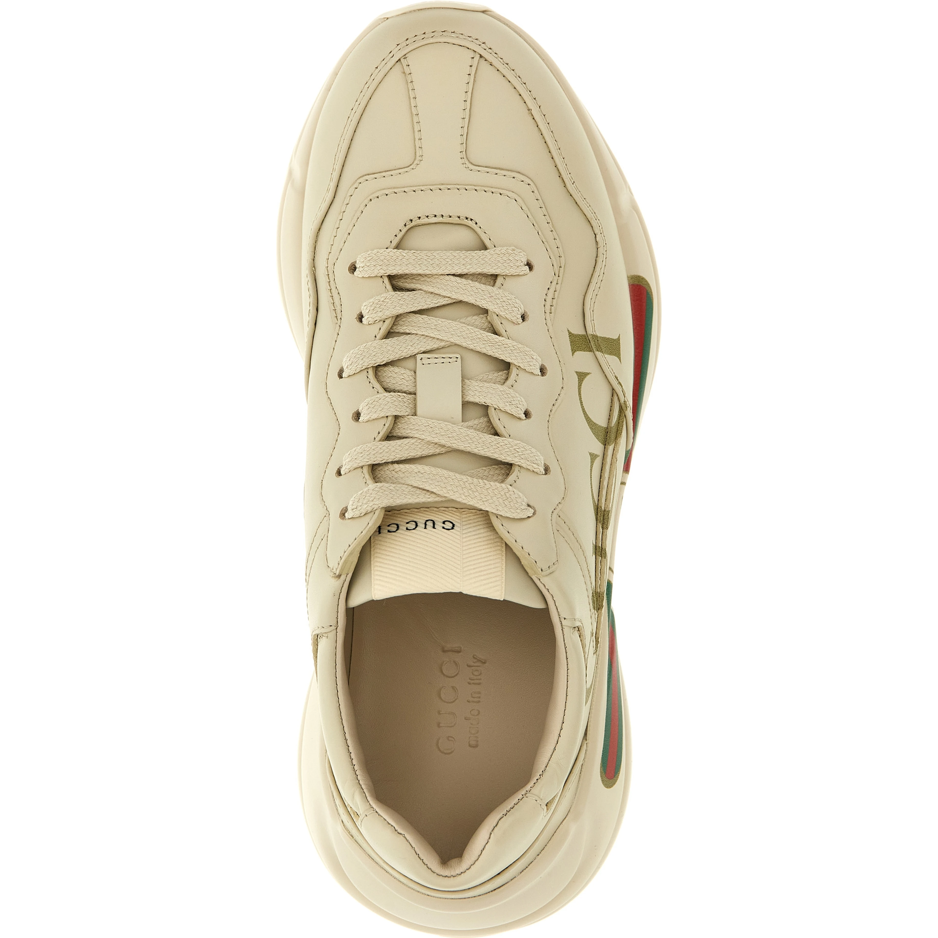 White Calfskin Chunky Sneakers