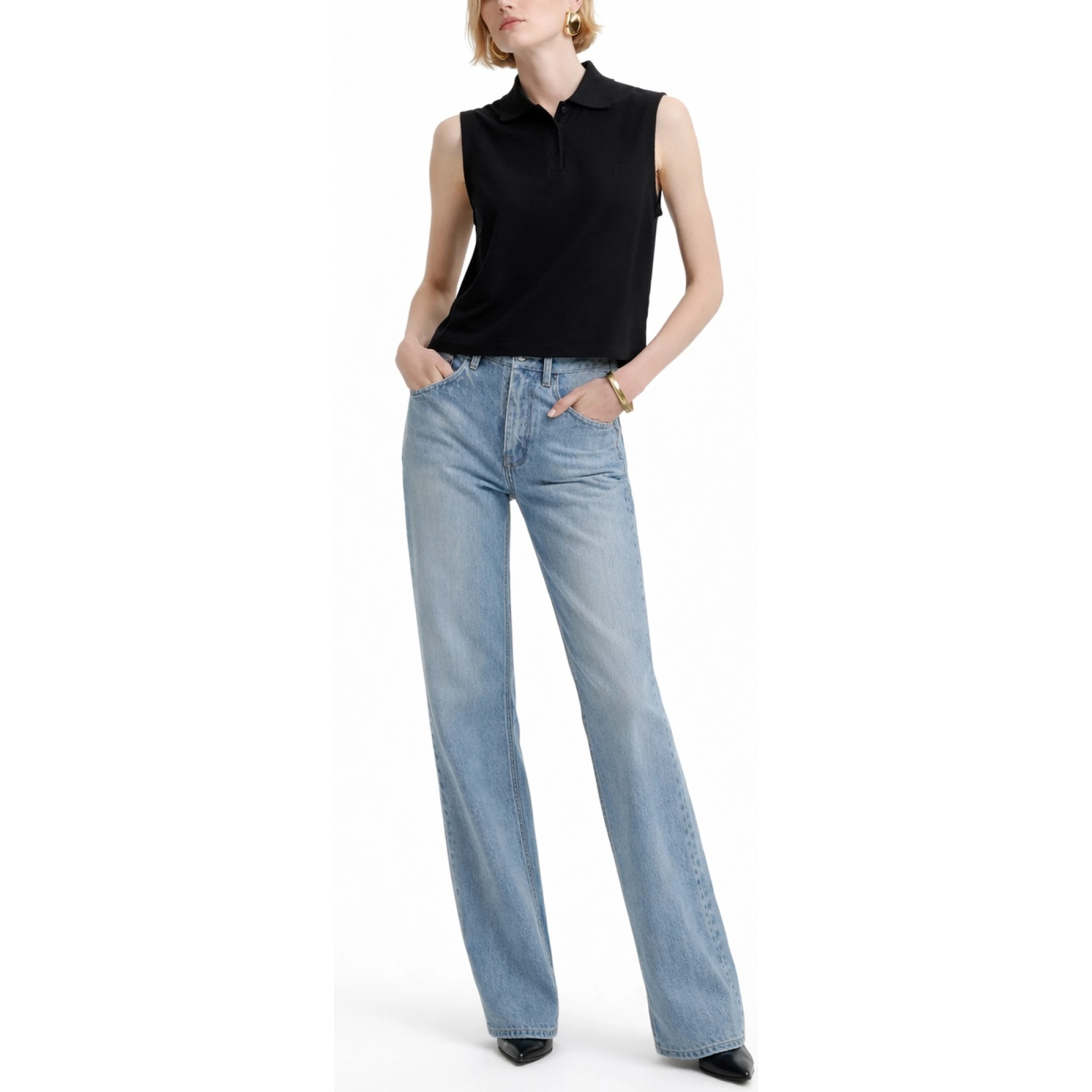 TOP POLO SMANICATO