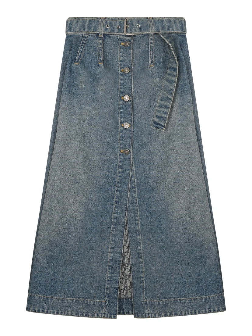GONNA MIDI IN DENIM