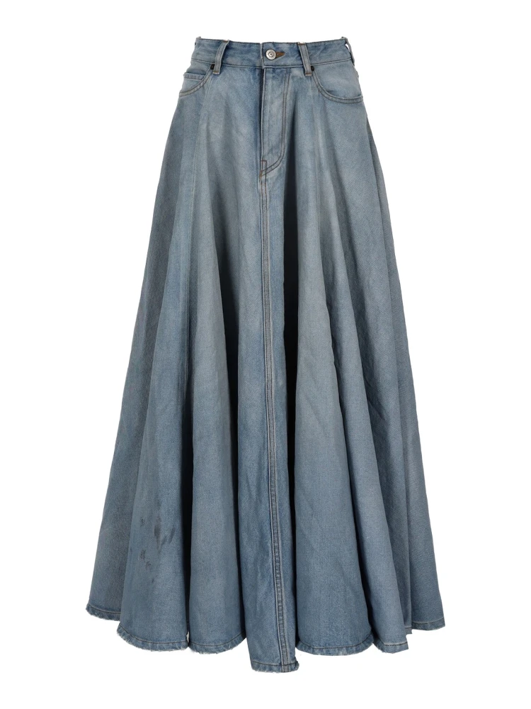 LONG "GODET" SKIRT