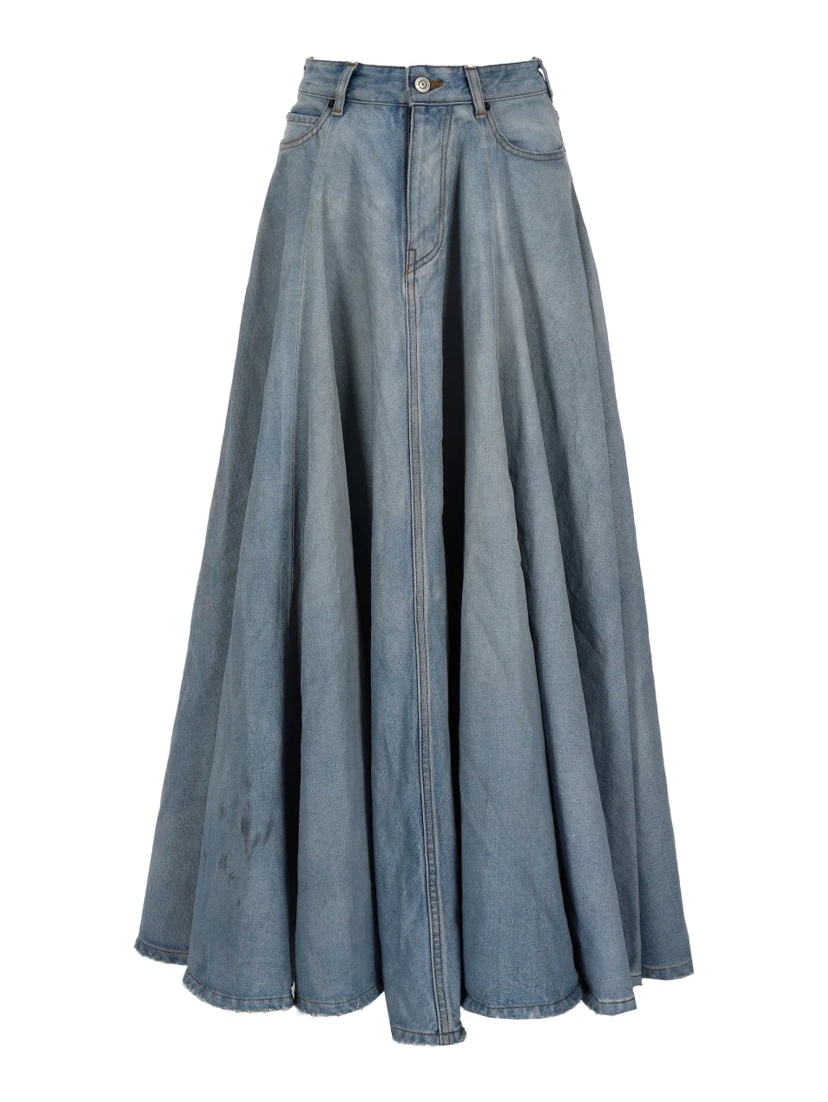 LONG "GODET" SKIRT
