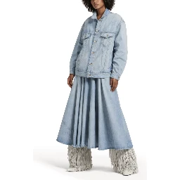 LONG "GODET" SKIRT