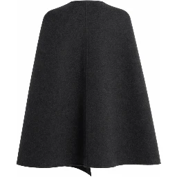 WOOL AND SILK CAPE WITH CLAMP
