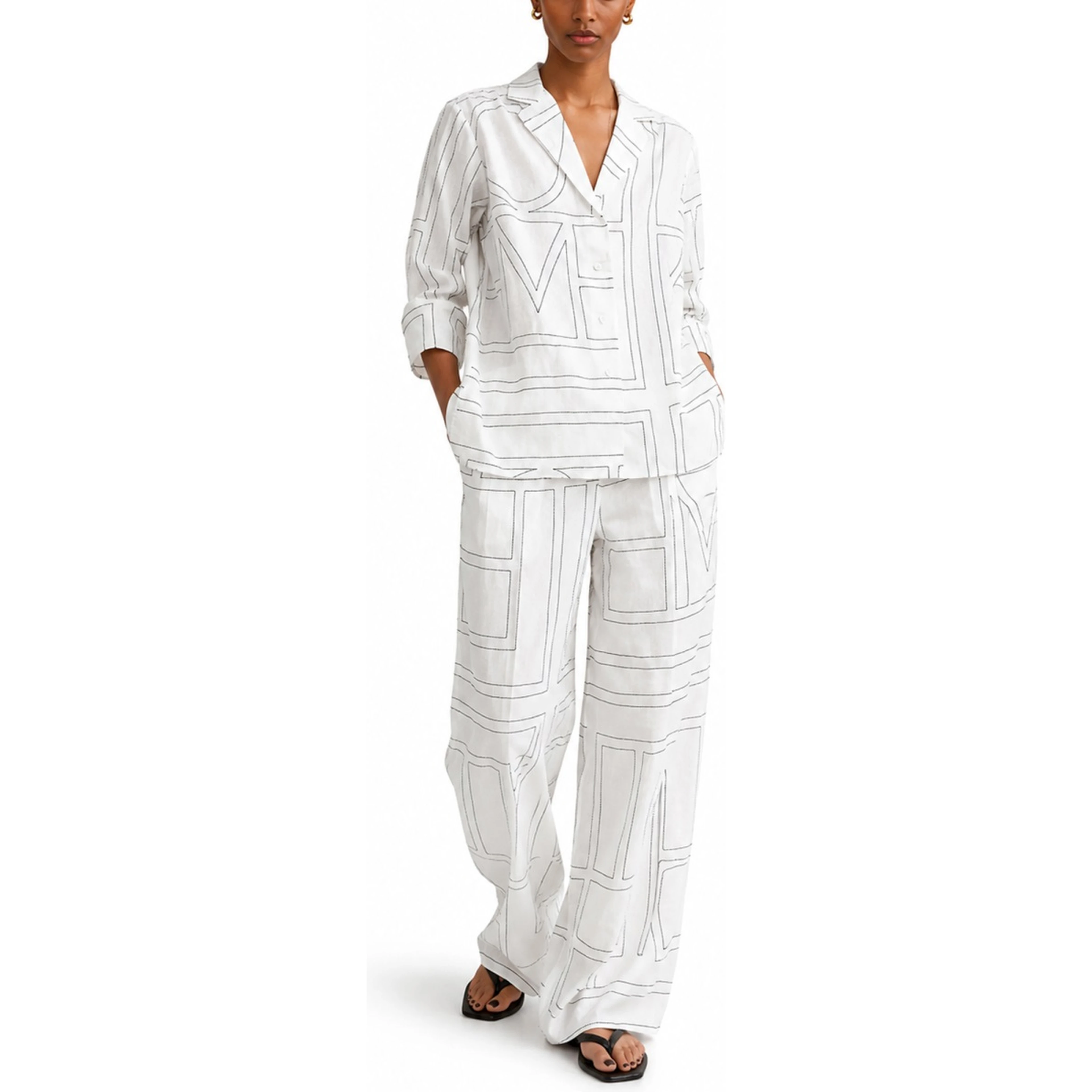 PANTALONE CON RICAMO MONOGRAM