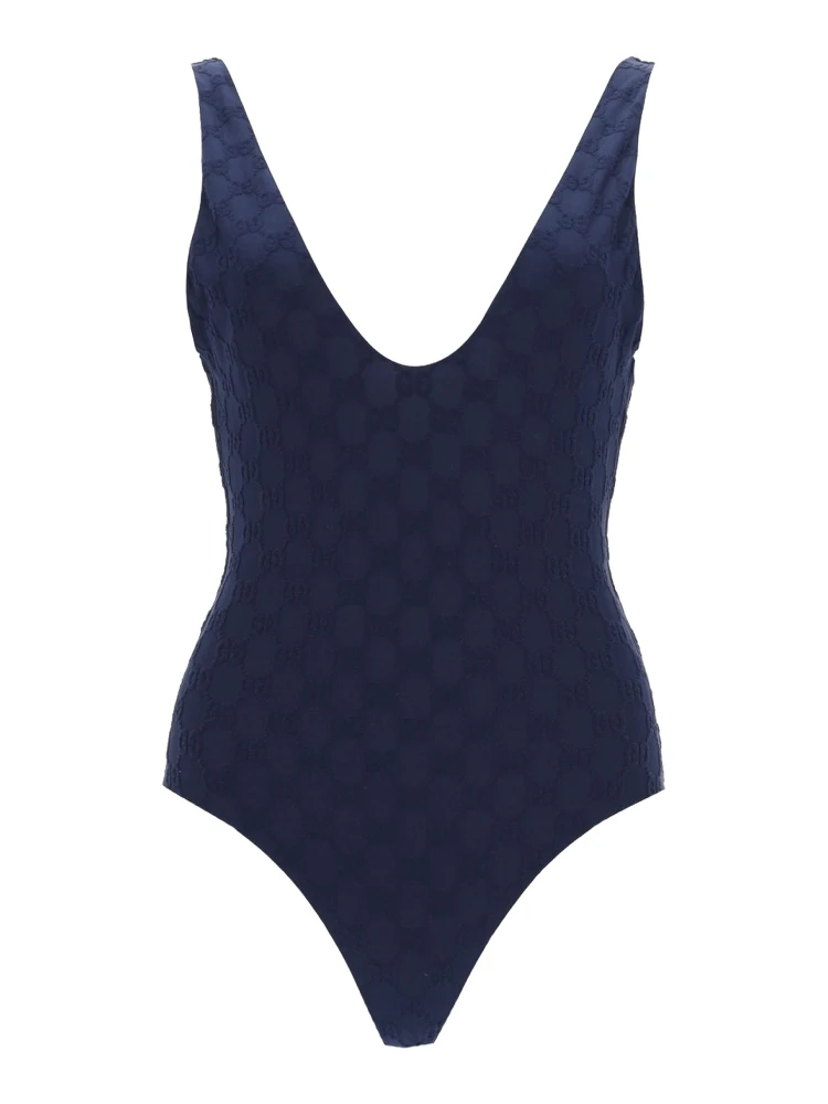 "GG" WEAVE ONE PIECE SWIMSUIT