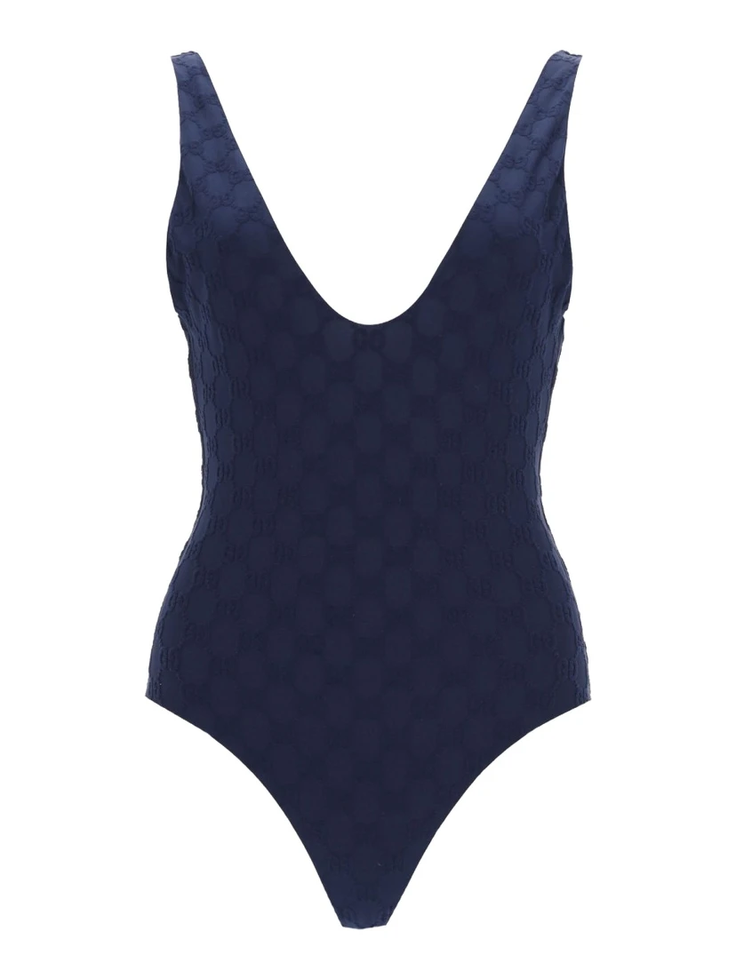 "GG" WEAVE ONE PIECE SWIMSUIT