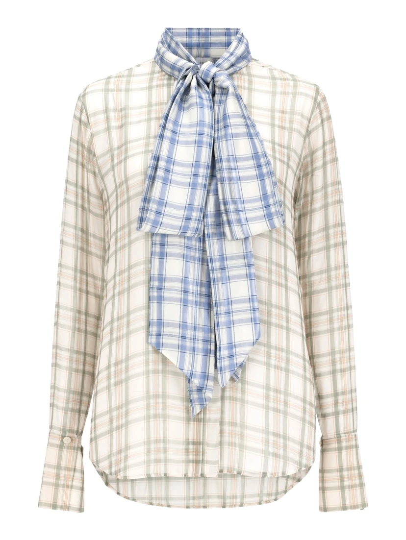 BLUSA IN SETA CON FIOCCO