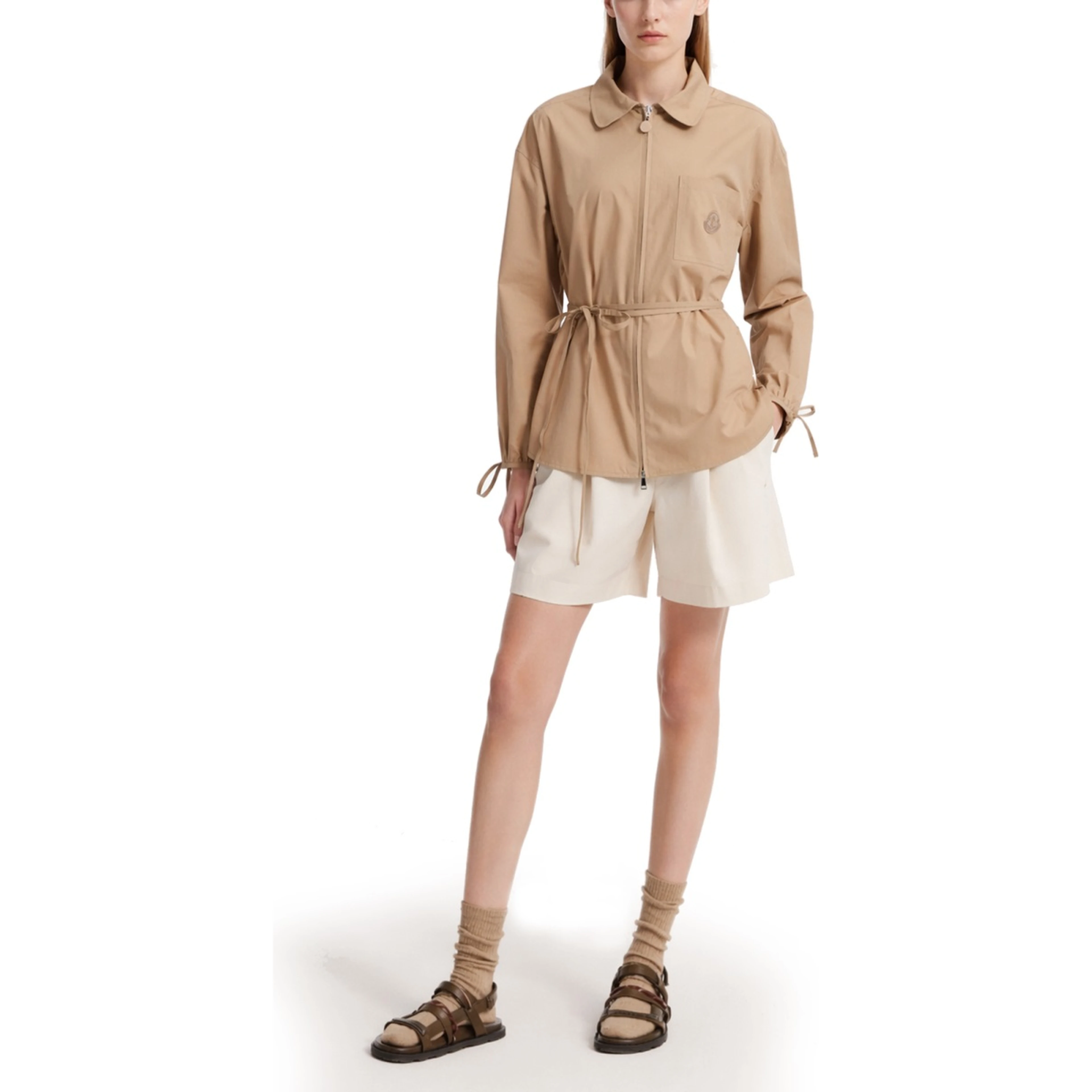 GIACCA CON ZIP E CINTURA