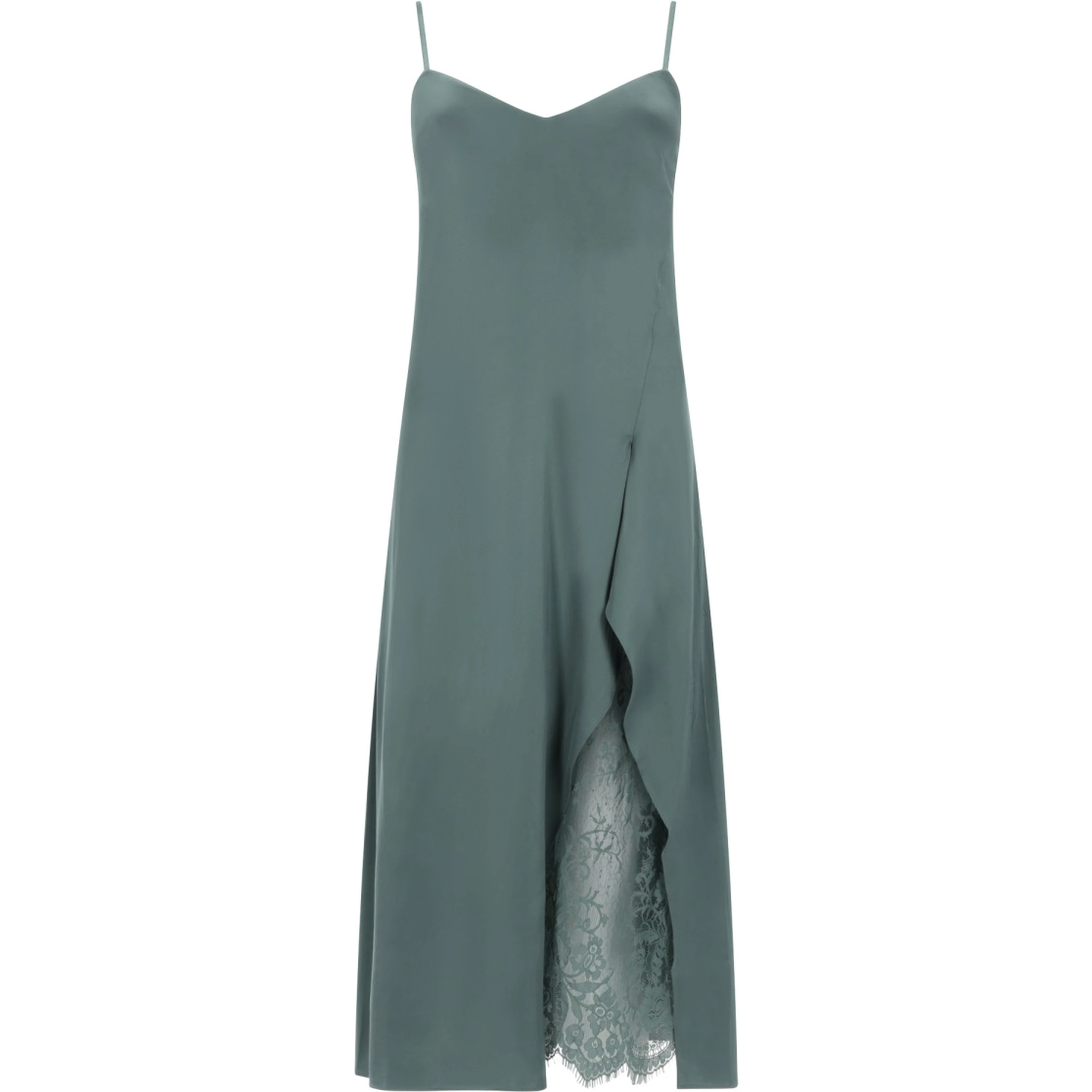 SATIN MIDI DRESS