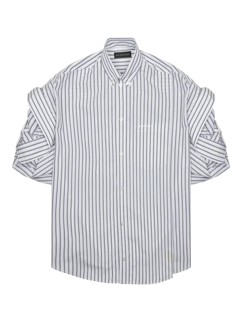 SHIRT WITH LAPELS ON THE SLEEVES
