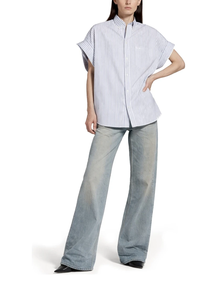 SHIRT WITH LAPELS ON THE SLEEVES