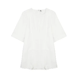 BLUSA PLISSETTATA CON SCOLLO A V