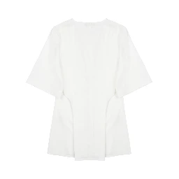 BLUSA PLISSETTATA CON SCOLLO A V