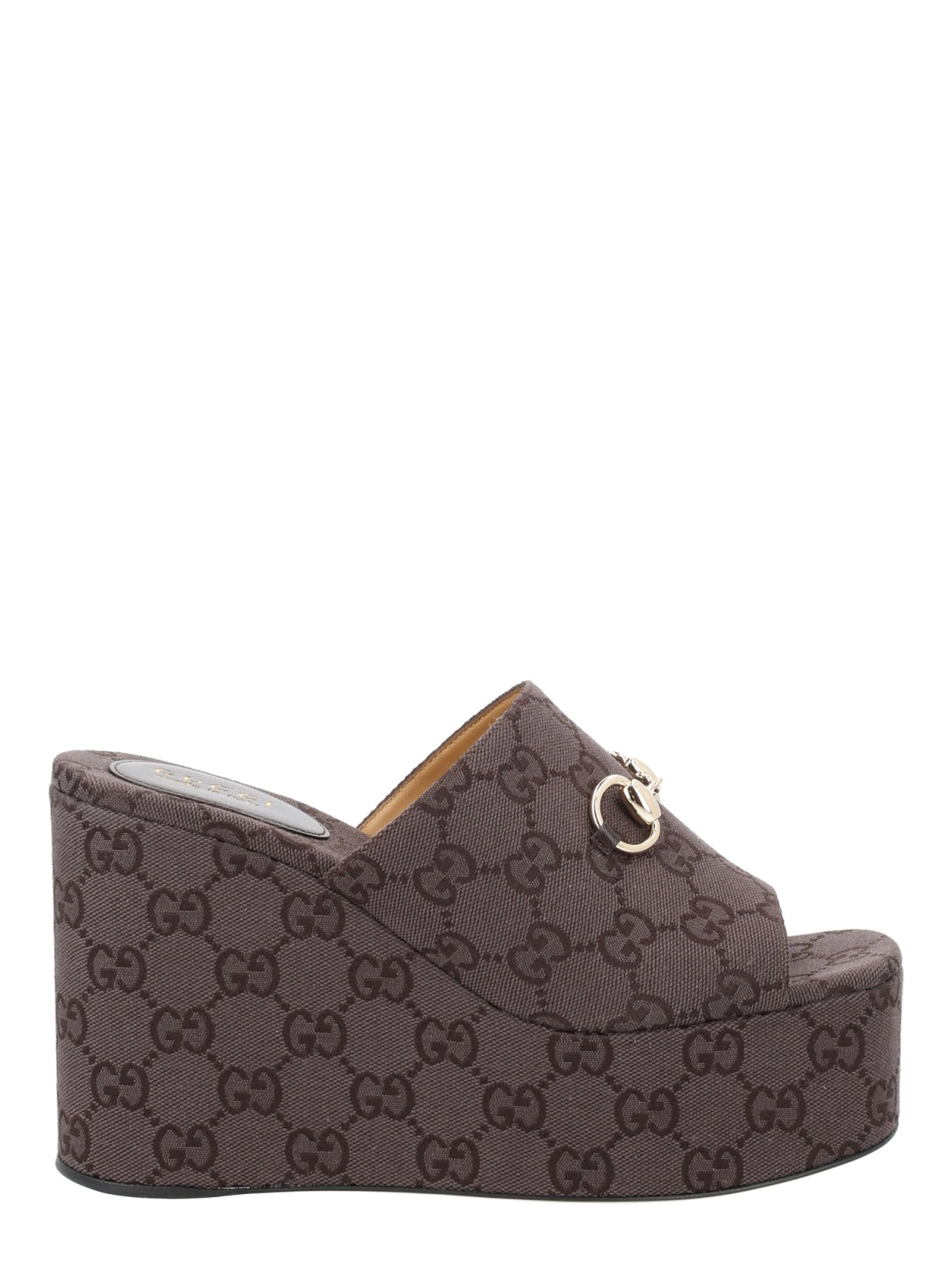 FABRIC WEDGE SANDAL "GG"
