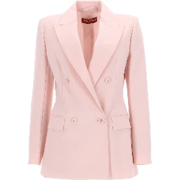 DOUBLE-BREASTED WOOL CREPE JACKET