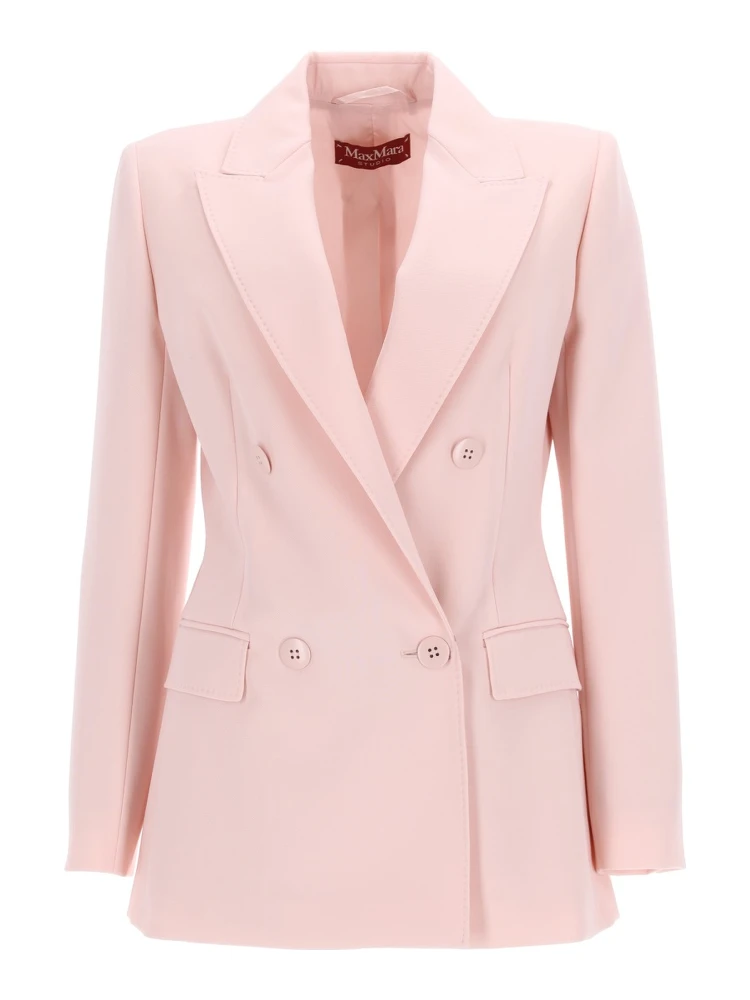 DOUBLE-BREASTED WOOL CREPE JACKET