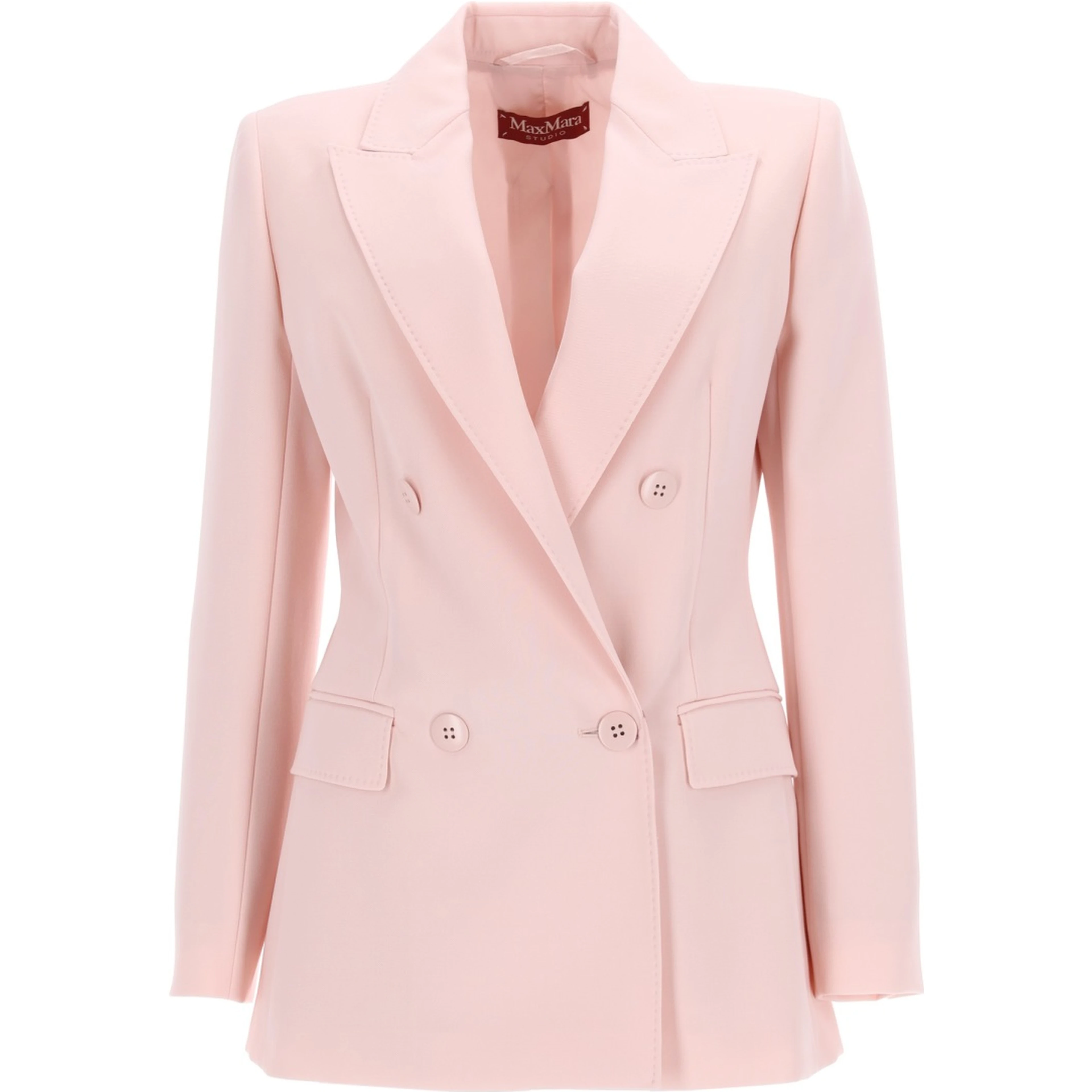 DOUBLE-BREASTED WOOL CREPE JACKET