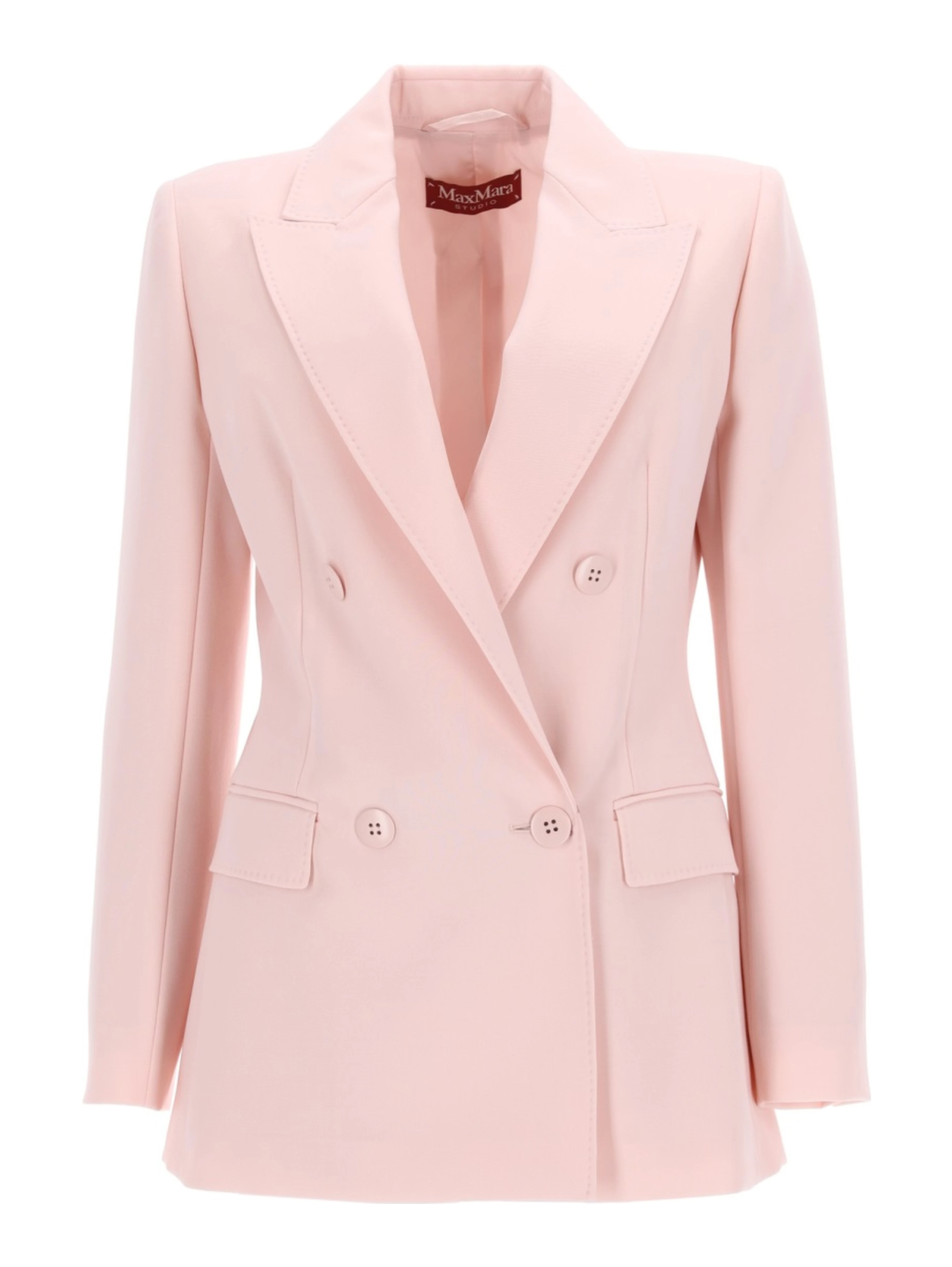 DOUBLE-BREASTED WOOL CREPE JACKET