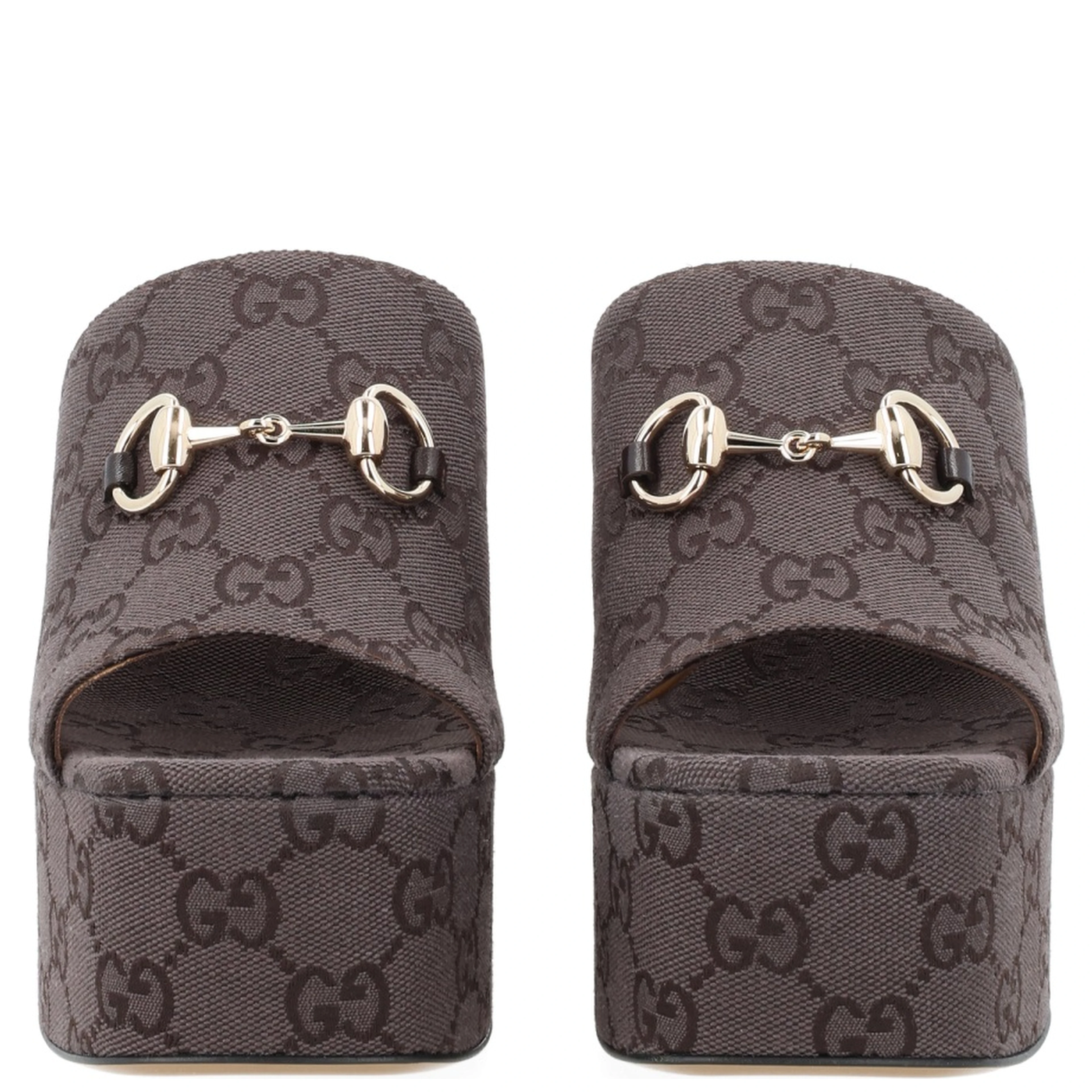 FABRIC WEDGE SANDAL "GG"