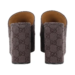 FABRIC WEDGE SANDAL "GG"