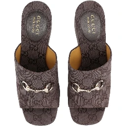 FABRIC WEDGE SANDAL "GG"