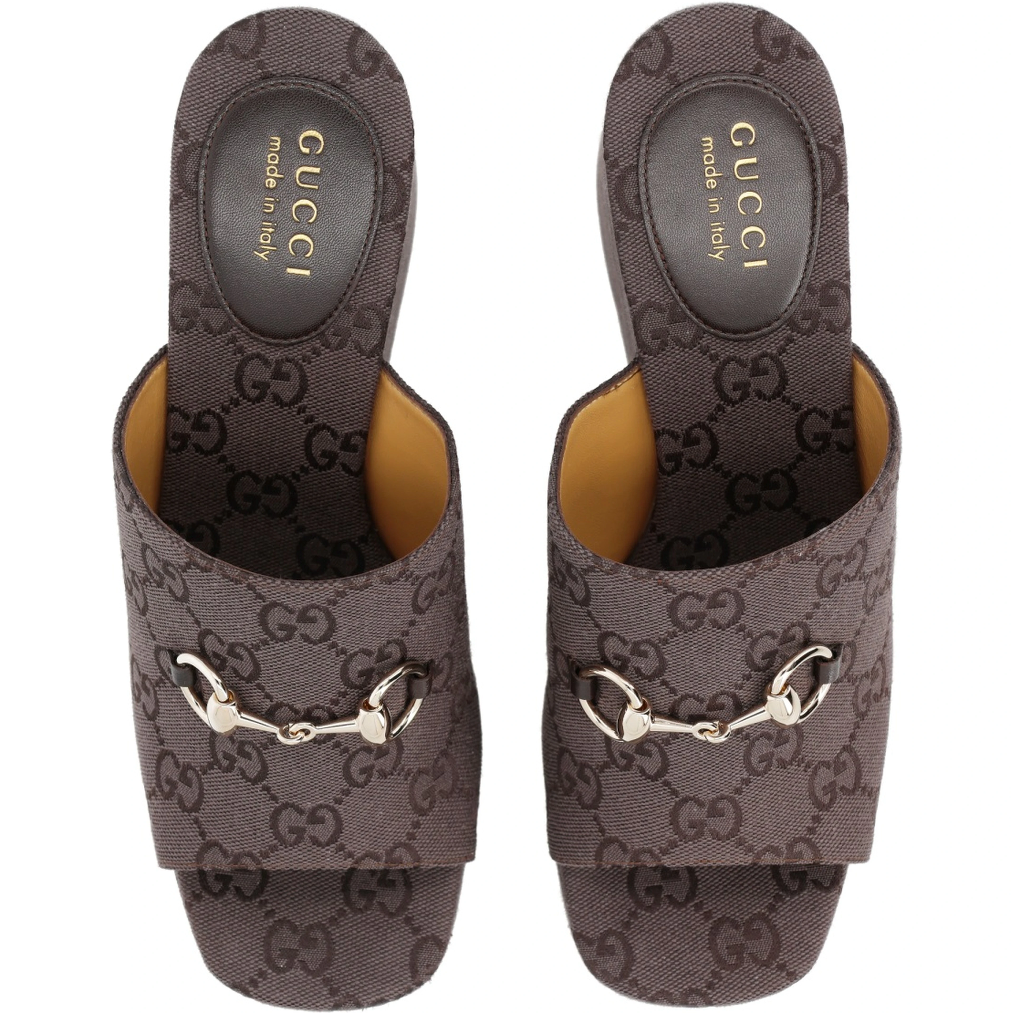 FABRIC WEDGE SANDAL "GG"