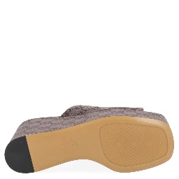 FABRIC WEDGE SANDAL "GG"