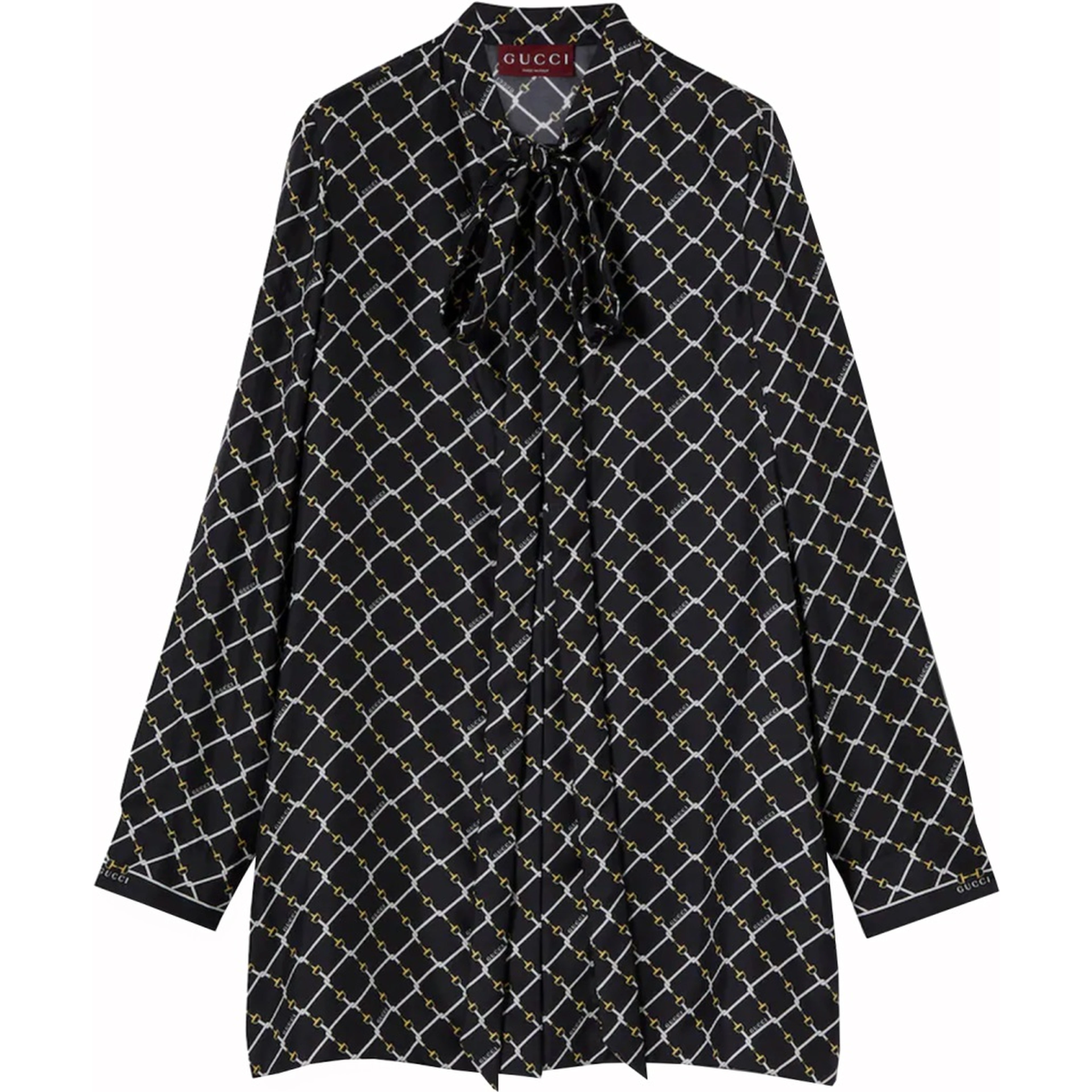PRINTED SILK TWILL DRESS