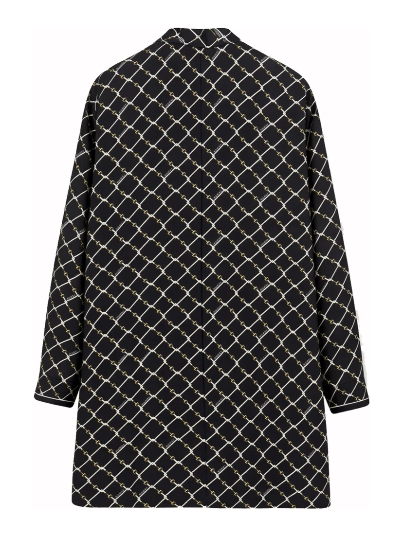 PRINTED SILK TWILL DRESS