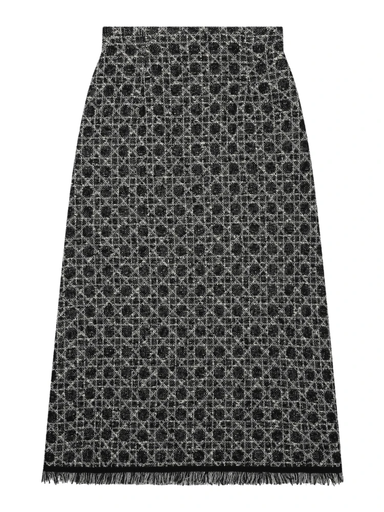 "MACROCANNAGE" MIDI SKIRT