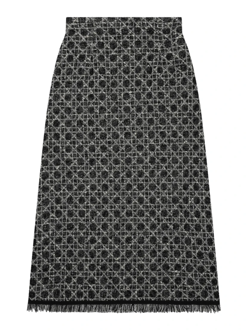 "MACROCANNAGE" MIDI SKIRT