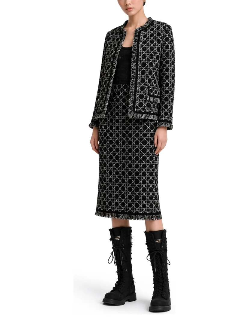 "MACROCANNAGE" MIDI SKIRT