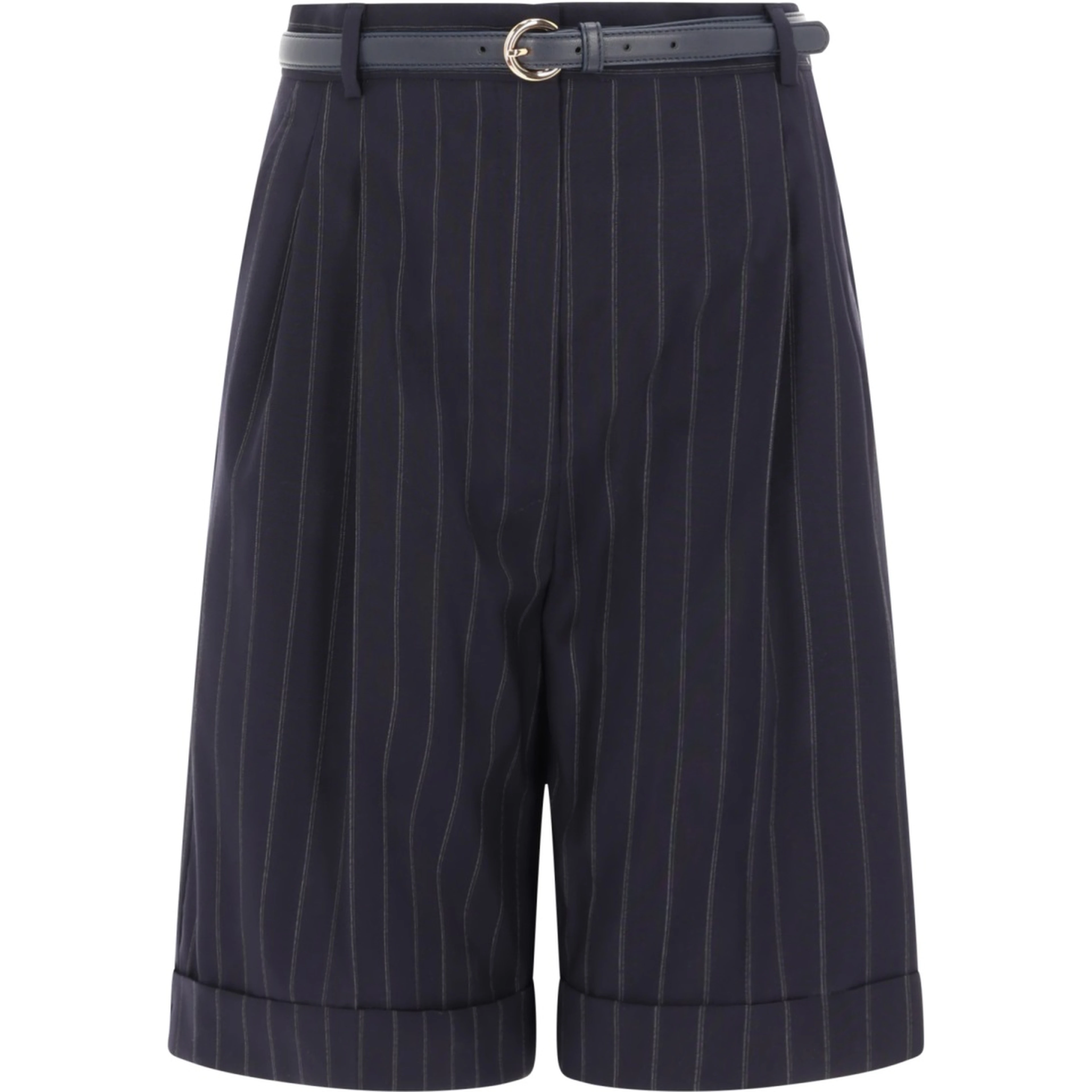 WOOL BERMUDA SHORTS WITH BELT