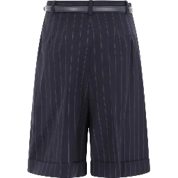 WOOL BERMUDA SHORTS WITH BELT