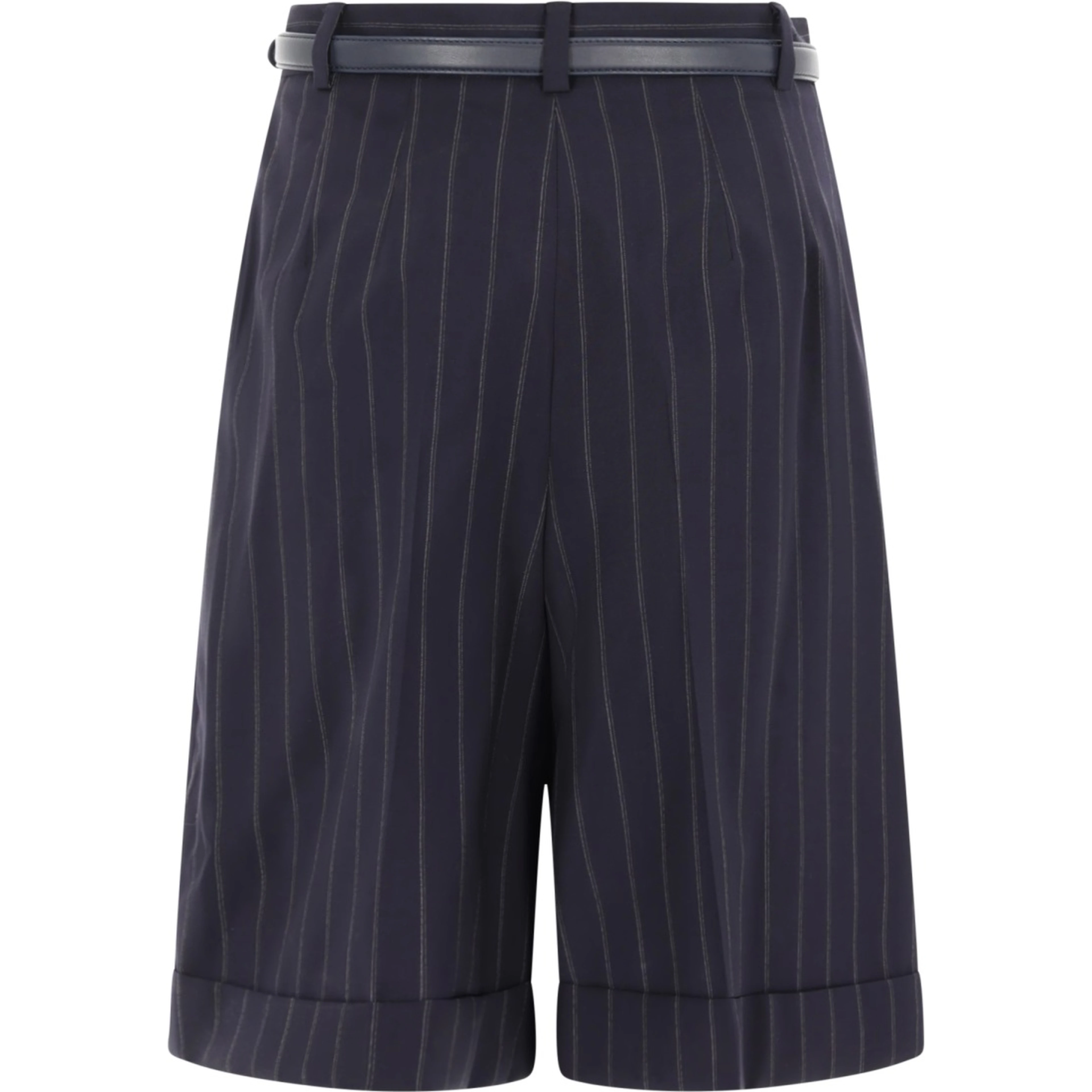 WOOL BERMUDA SHORTS WITH BELT