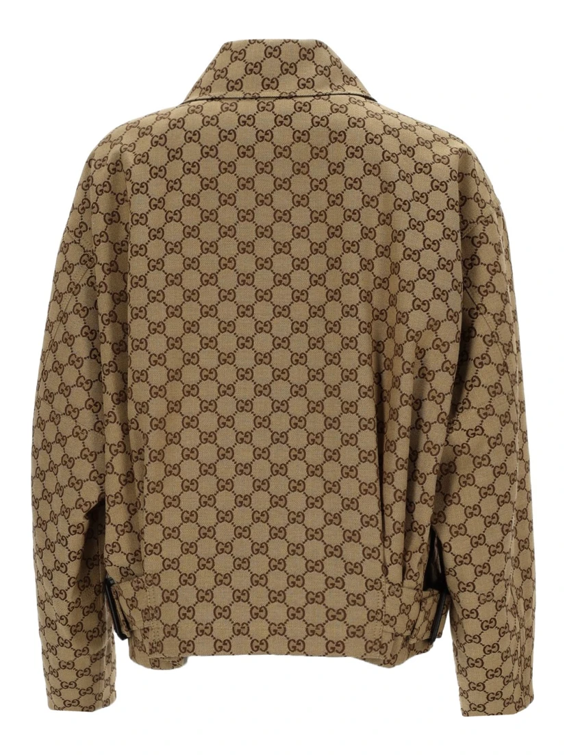BOMBER JACKET WITH "GG" TEXTURE