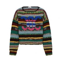 MAGLIA IN ALPACA MOULINÈ E LANA