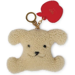 SHEARLING "TRIOMPHE" KEYCHAIN
