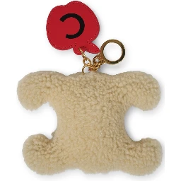 SHEARLING "TRIOMPHE" KEYCHAIN