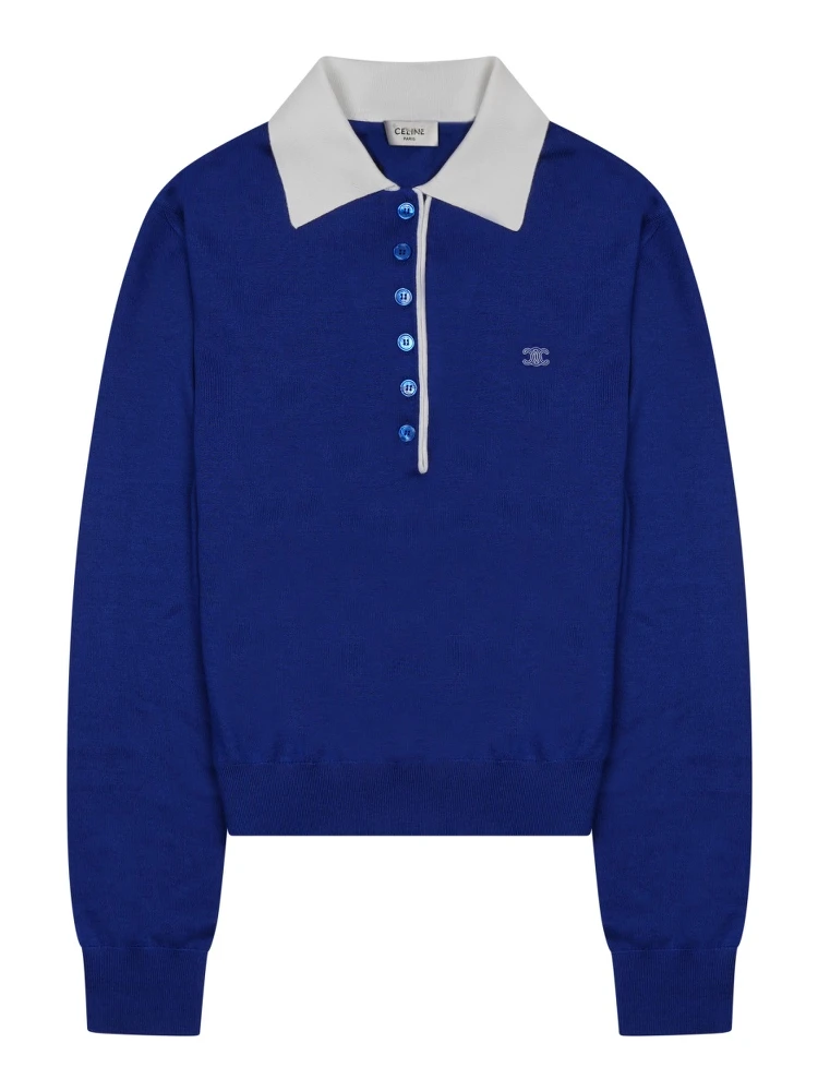 MAGLIA STILE POLO IN CASHMERE SOTTILE E SETA