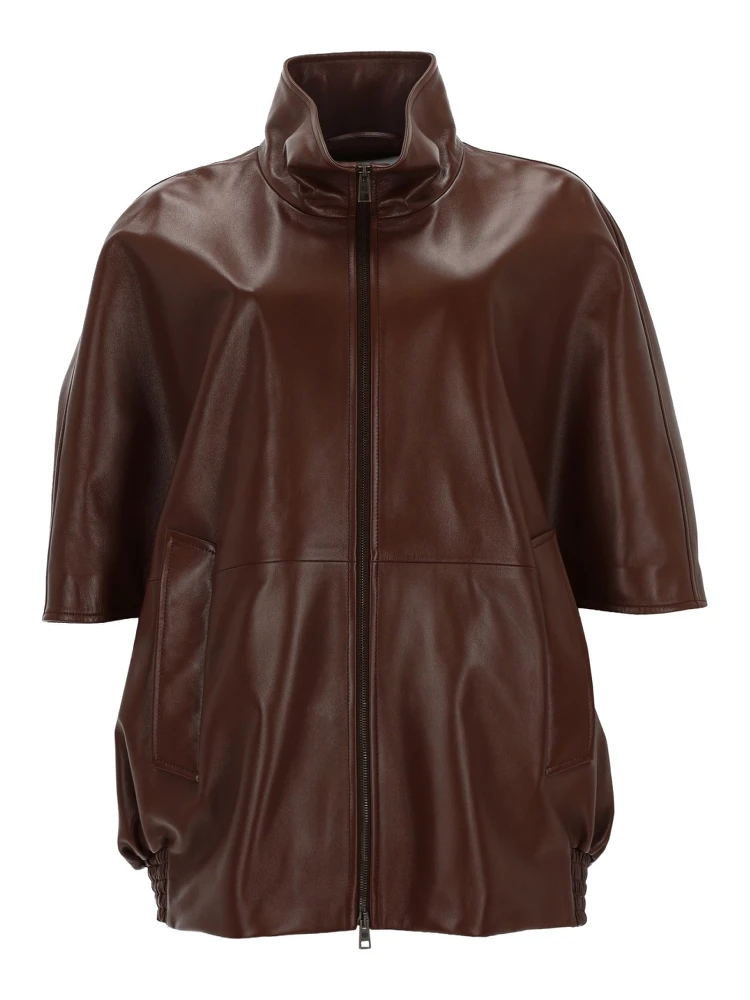 GIACCA IN PELLE CON ZIP