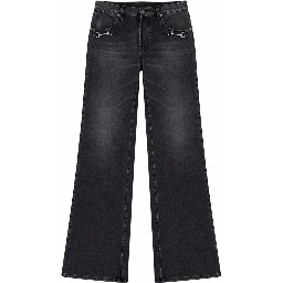 DENIM JEANS WITH HORSEBIT DETAIL