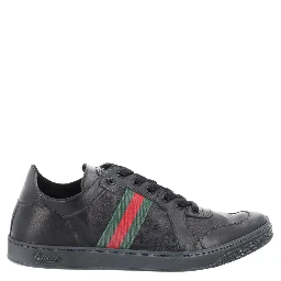 "STRETCH" LEATHER EFFECT SNEAKER