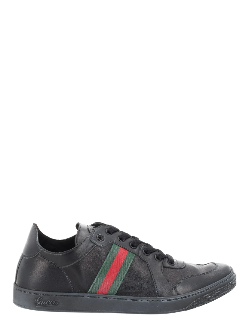 "STRETCH" LEATHER EFFECT SNEAKER